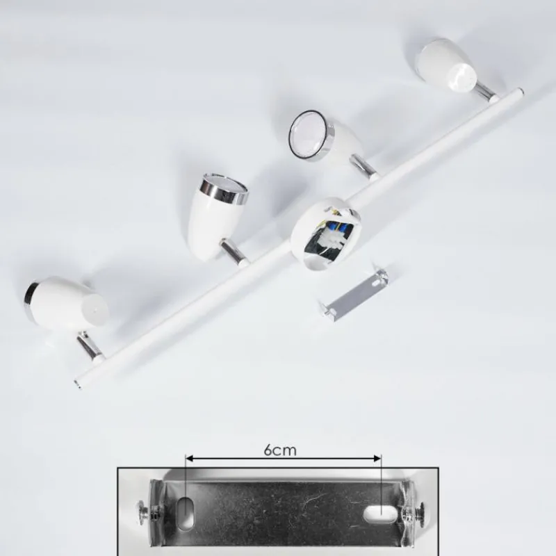 hofstein Plafonnier Idlewild LED Chrome, Blanc, 4 lumières* Spots Et Projecteurs