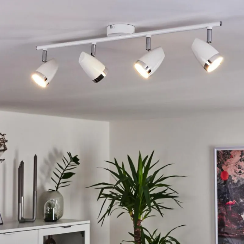 hofstein Plafonnier Idlewild LED Chrome, Blanc, 4 lumières* Spots Et Projecteurs