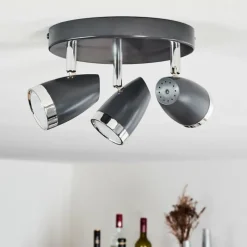 Lampes Industrielles-hofstein Plafonnier Idlewild LED Noir, 3 lumières