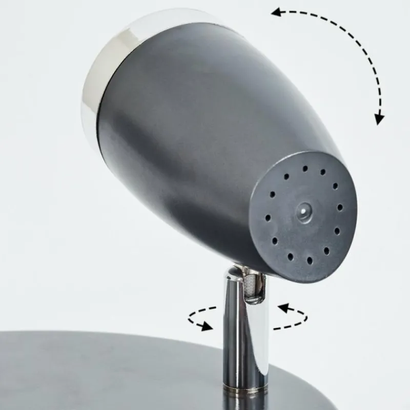 Lampes Industrielles-hofstein Plafonnier Idlewild LED Noir, 3 lumières