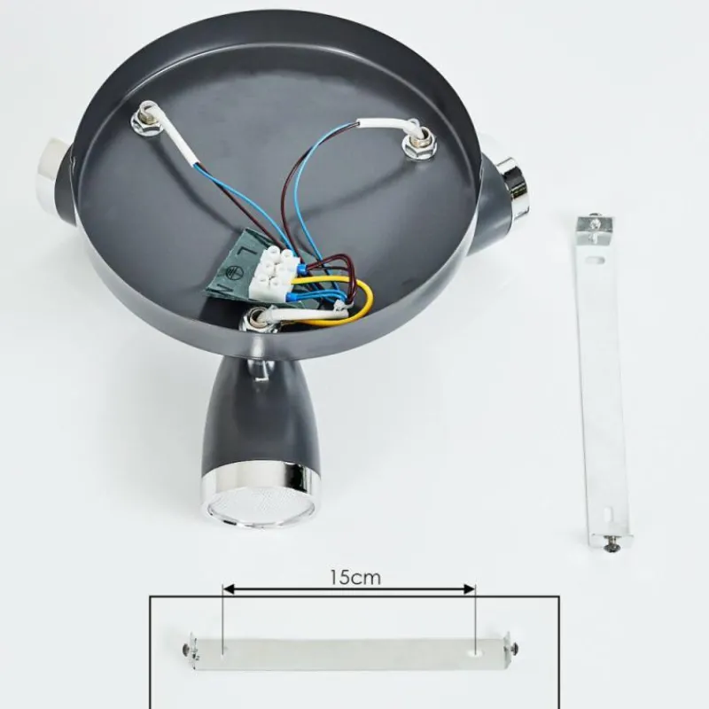 Lampes Industrielles-hofstein Plafonnier Idlewild LED Noir, 3 lumières