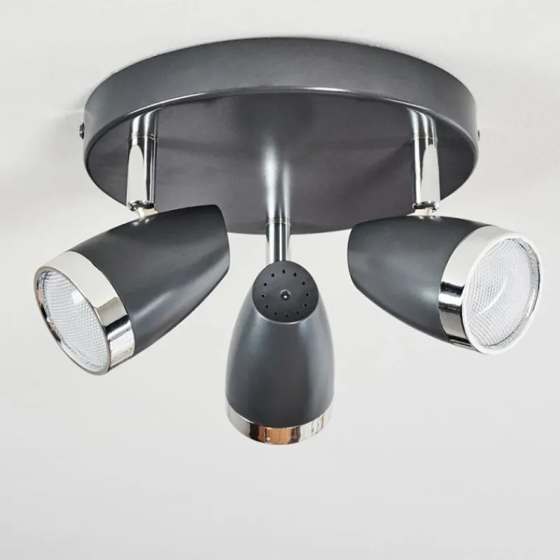 Lampes Industrielles-hofstein Plafonnier Idlewild LED Noir, 3 lumières