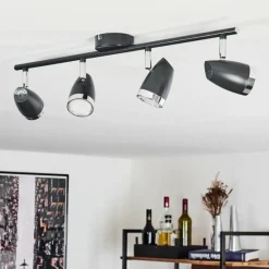 Lampes Industrielles-hofstein Plafonnier Idlewild LED Noir, 4 lumières