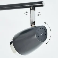 Lampes Industrielles-hofstein Plafonnier Idlewild LED Noir, 4 lumières