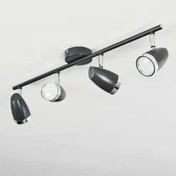 Lampes Industrielles-hofstein Plafonnier Idlewild LED Noir, 4 lumières