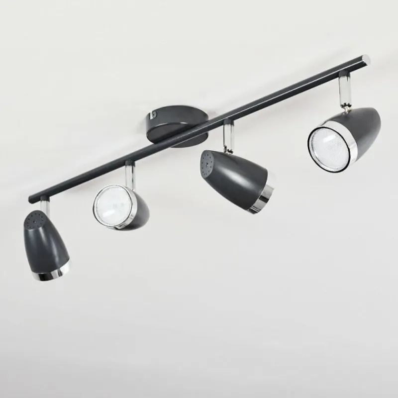 Lampes Industrielles-hofstein Plafonnier Idlewild LED Noir, 4 lumières