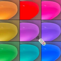 Idual Plafonnier Chloe LED Argenté, Blanc, 1 lumière, Télécommandes, Changeur de couleurs