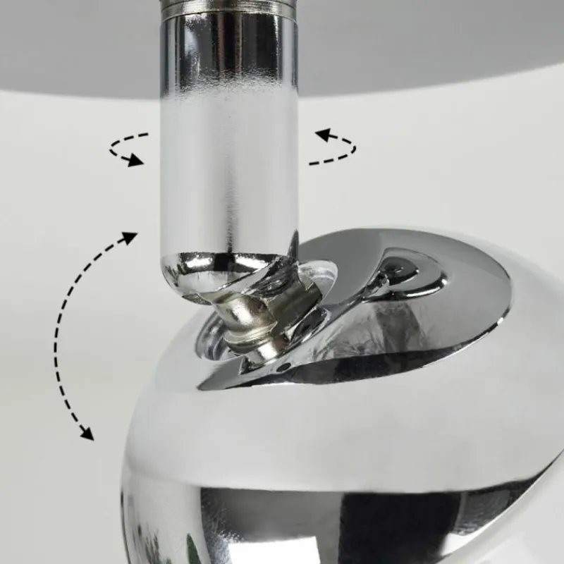 Idual Plafonnier Olivine LED Chrome, 1 lumière, Télécommandes, Changeur de couleurs