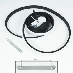 hofstein Plafonnier Ignal LED Noir, 1 lumière