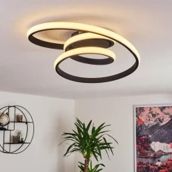 hofstein Plafonnier Ignal LED Noir, 1 lumière