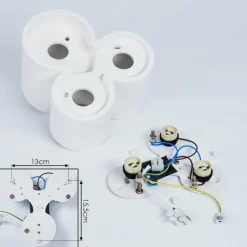 hofstein Plafonnier Ililai Blanc, 3 lumières