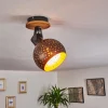 Lampes Vintages & Rétros-hofstein Plafonnier Imana Bois foncé, Noir, 1 lumière
