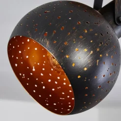 Lampes Vintages & Rétros-hofstein Plafonnier Imana Bois foncé, Noir, 1 lumière