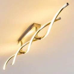 hofstein Plafonnier Imatro LED Nickel mat, 2 lumières