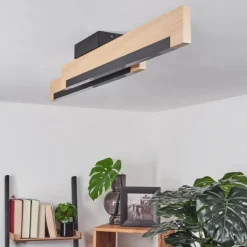 hofstein Plafonnier Inzino LED Écru, Noir, 2 lumières