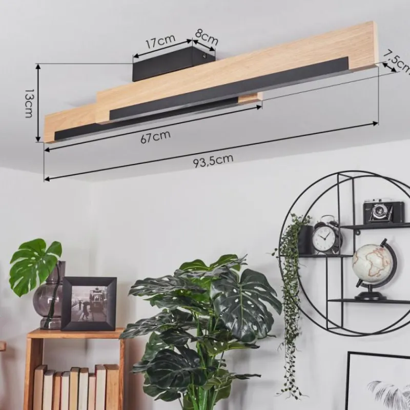 hofstein Plafonnier Inzino LED Écru, Noir, 2 lumières