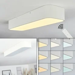 Lampe Plafonnier Iriondo LED Blanc, 1 lumière, Télécommandes* Éclairage Led