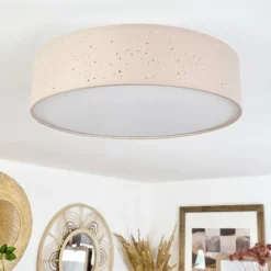 Lampes En Tissu-hofstein Plafonnier Jakkila LED Blanc, 1 lumière