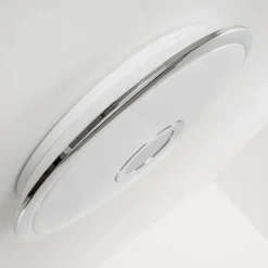 hofstein Plafonnier Jamton LED Chrome, 1 lumière, Télécommandes