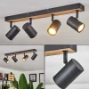 Luminaires Scandinaves-hofstein Plafonnier Javel Brun, Couleur bois, Noir, 4 lumières