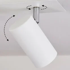 hofstein Plafonnier Javel Chrome, Blanc, 4 lumières* Spots Et Projecteurs