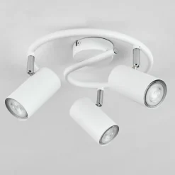 hofstein Plafonnier Javel Chrome, Blanc, 3 lumières* Spots Et Projecteurs