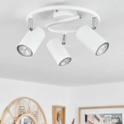 hofstein Plafonnier Javel Chrome, Blanc, 3 lumières* Spots Et Projecteurs