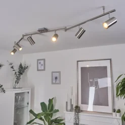 hofstein Plafonnier Javel Chrome, Nickel mat, 6 lumières