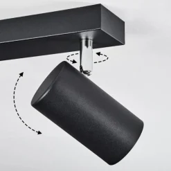 hofstein Plafonnier Javel Chrome, Noir, 3 lumières