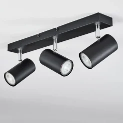 hofstein Plafonnier Javel Chrome, Noir, 3 lumières