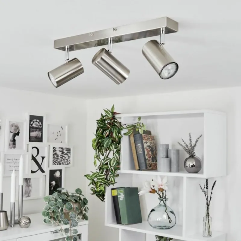 hofstein Plafonnier Javel Chrome, Nickel mat, 3 lumières