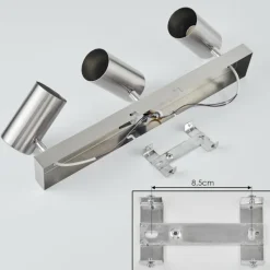 hofstein Plafonnier Javel Chrome, Nickel mat, 3 lumières