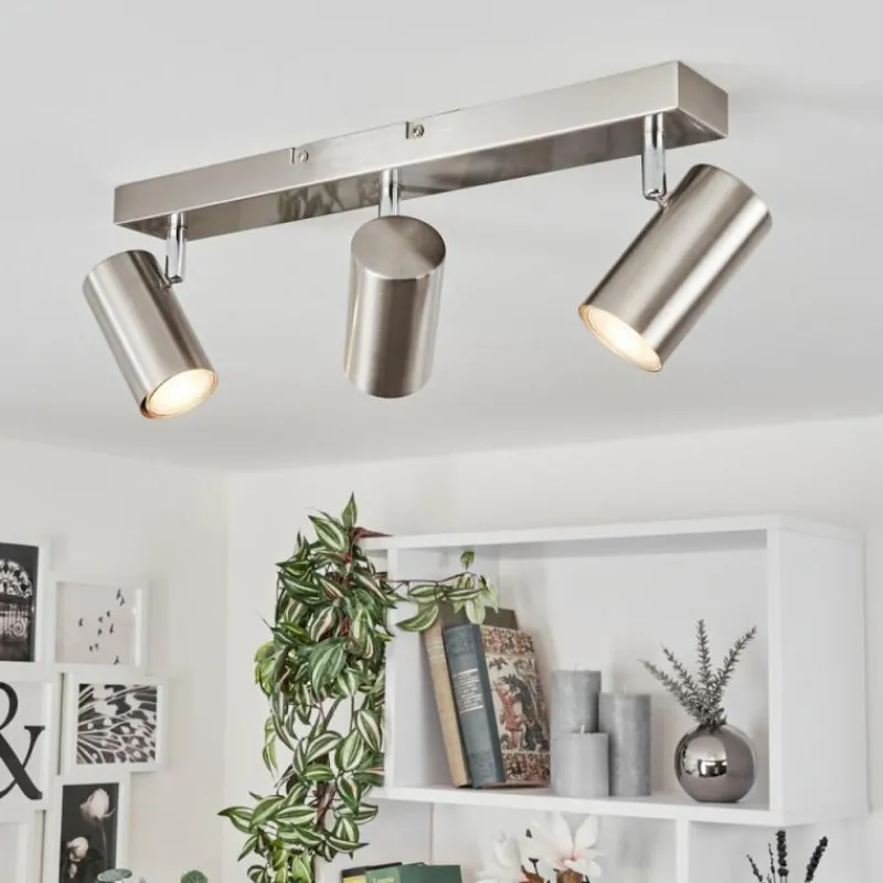 hofstein Plafonnier Javel Chrome, Nickel mat, 3 lumières