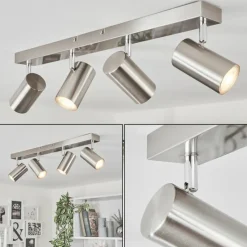 hofstein Plafonnier Javel Chrome, Nickel mat, 4 lumières