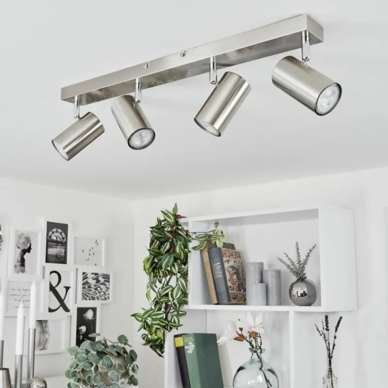 hofstein Plafonnier Javel Chrome, Nickel mat, 4 lumières