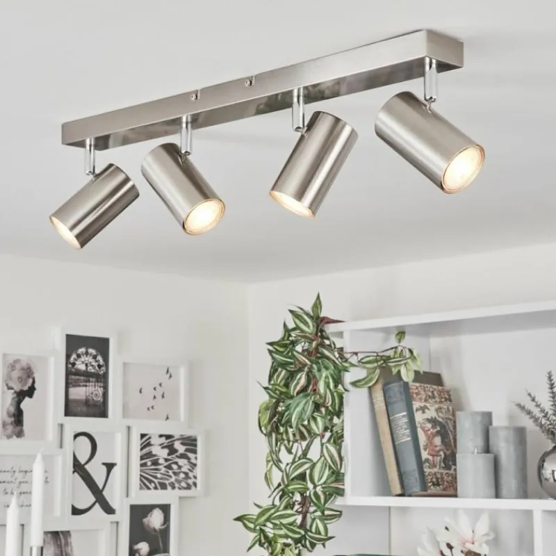 hofstein Plafonnier Javel Chrome, Nickel mat, 4 lumières