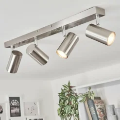 hofstein Plafonnier Javel Chrome, Nickel mat, 4 lumières