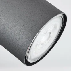 hofstein Plafonnier Javel Couleur bois, Noir, 3 lumières