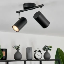 hofstein Plafonnier Javel Noir, 2 lumières* Spots Et Projecteurs