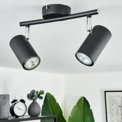 hofstein Plafonnier Javel Noir, 2 lumières* Spots Et Projecteurs