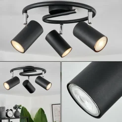 hofstein Plafonnier Javel Noir, 3 lumières* Spots Et Projecteurs