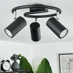 hofstein Plafonnier Javel Noir, 3 lumières* Spots Et Projecteurs