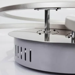 hofstein Plafonnier Johsa LED Nickel mat, Argenté, 3 lumières