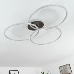 hofstein Plafonnier Johsa LED Nickel mat, Argenté, 3 lumières