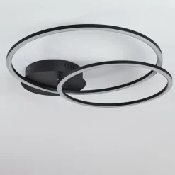 hofstein Plafonnier Johsa LED Noir, 2 lumières