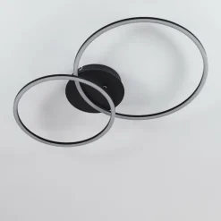 hofstein Plafonnier Johsa LED Noir, 2 lumières