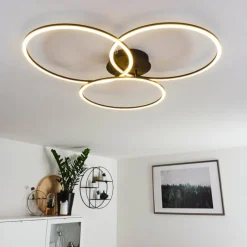 hofstein Plafonnier Johsa LED Noir, 3 lumières