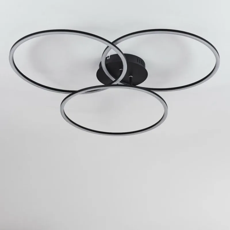 hofstein Plafonnier Johsa LED Noir, 3 lumières