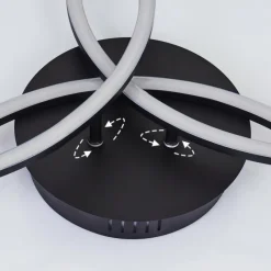 hofstein Plafonnier Johsa LED Noir, 3 lumières