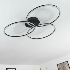 hofstein Plafonnier Johsa LED Noir, 3 lumières
